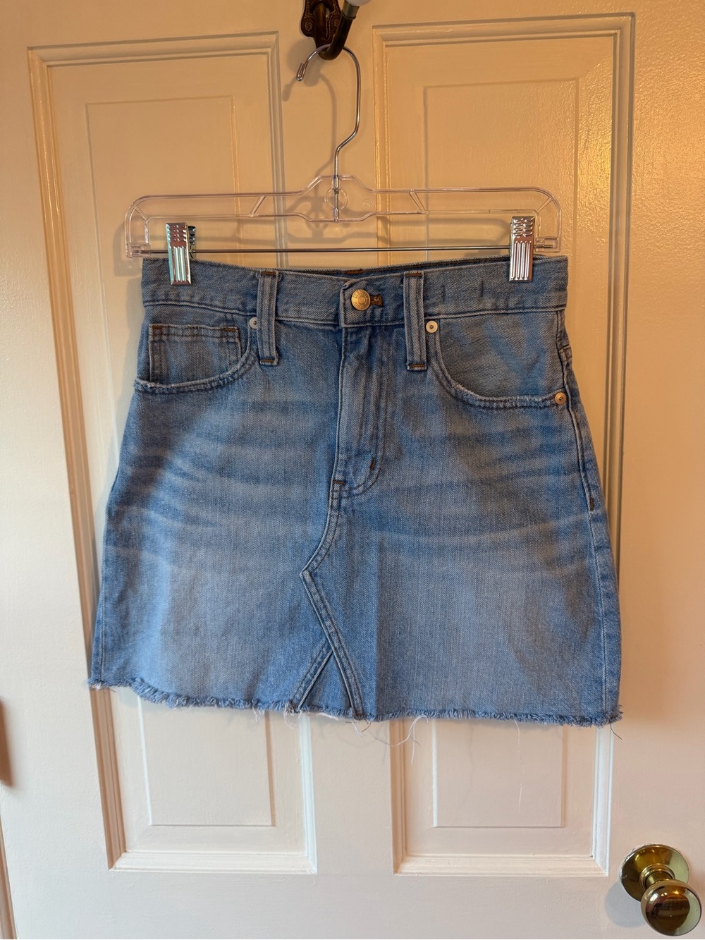 Madewell Light Blue Denim Mini Skirt